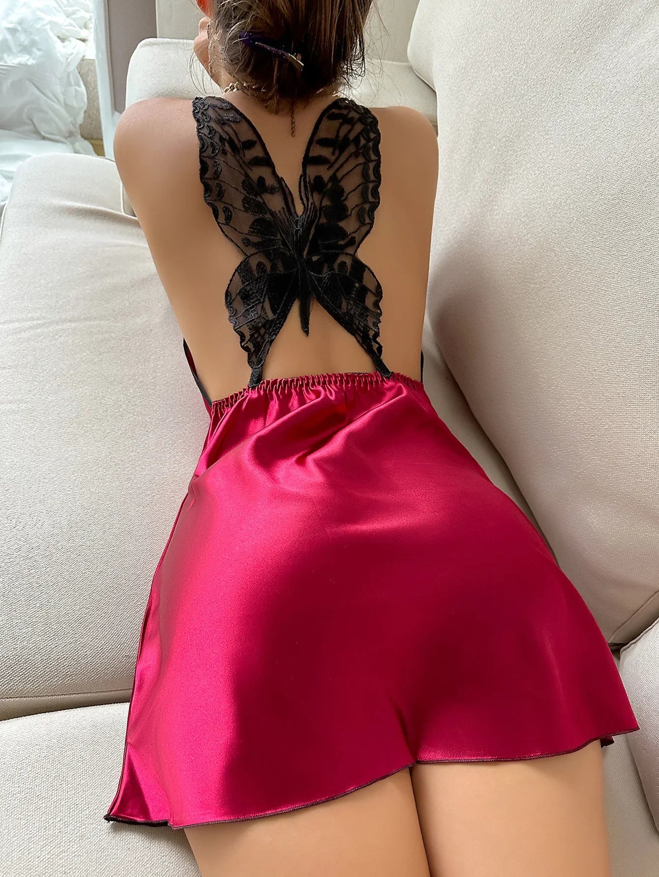 Sexy Breathable Silk Sleep Dress