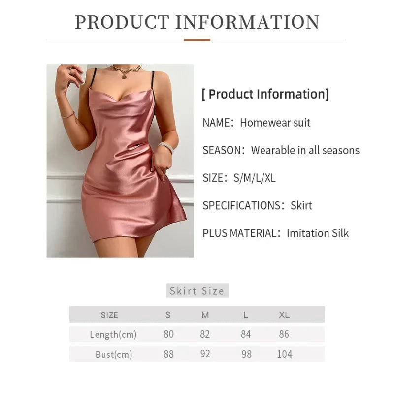 Sexy Breathable Silk Sleep Dress